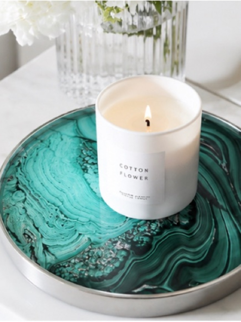 Coup & Company Malachite Decorative Tray | Luxury Designer Home Decor